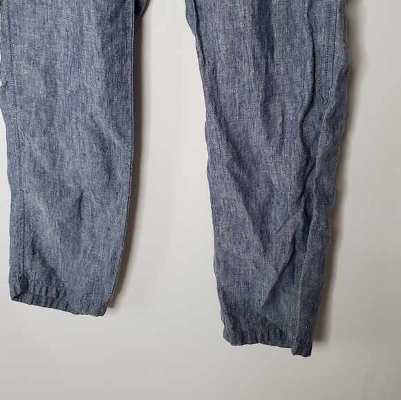 J. Jill Love Linen Chambray Joggers Pants Blue S - Picture 3 of 5